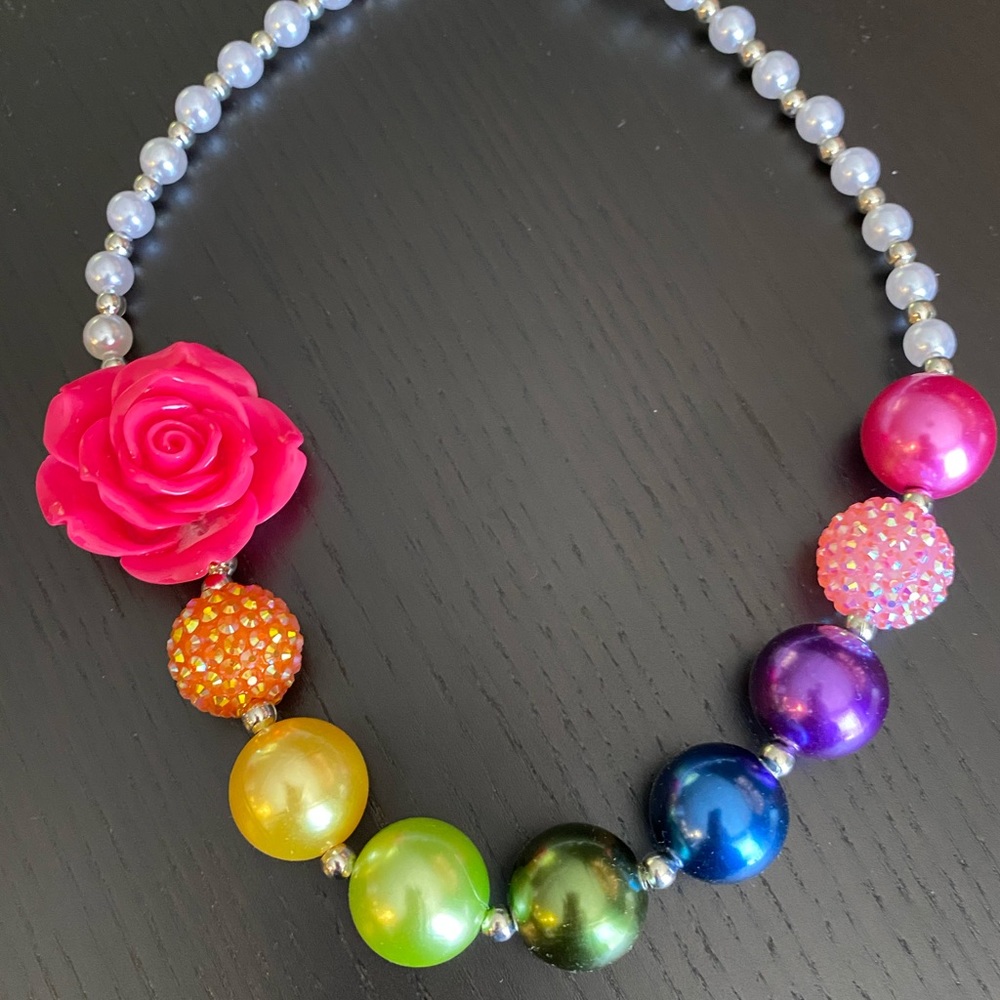 Little girls rainbow necklace